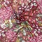 Red-Multi Poly Floral Printed Crinkle Yoryu Chiffon Woven Fabric By the Yard